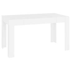 Desirus Rectangular Wooden Dining Table In White - UK