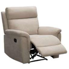 Dessel Fabric Recliner 1 Seater Sofa Chair In Natural - UK