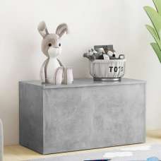 Devaun Wooden Storage Blanket Box In Concrete Effect - UK