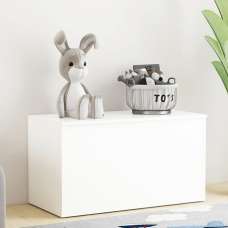 Devaun Wooden Storage Blanket Box In White - UK