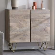 Dhort Medium Wooden Sideboard In Natural With 2 Doors - UK