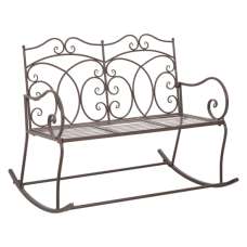 Dhuni Outdoor Cast Aluminium Seating Bench In Antique Brown - UK