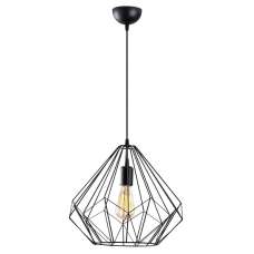 Diamond Large Metal Ceiling Pendant Light in Black - UK