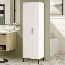 Diavo Wooden Hallway Cabinet With 2 Doors In White - UK