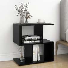Dimitar Wooden Bedside Cabinet In Black - UK
