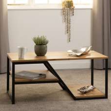 Douala Wooden Coffee Table In Light Oak Effect - UK