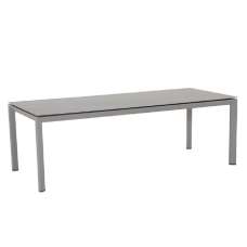 Draper Large Stone Rectangular Garden Dining Table In Sand - UK