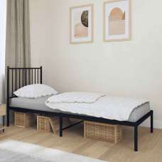 Dubuque Metal Small Double Bed - Black - UK