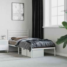 Dubuque Metal Small Double Bed - White - UK