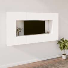 Dunixi Wooden Living Room Furniture Set In White - UK
