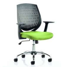 Dura Black Back Office Chair With Myrrh Green Seat - UK