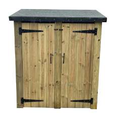 Durango Wooden Garden Double Tool Shed In Natural - UK
