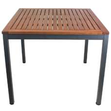 Dylan Wooden Square Dining Table In Brown And Black - UK