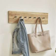 Eagle Wooden Coat Rack With 7 Hooks In Oiled Oak - UK