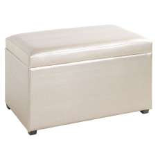 Eastroy Fabric Storage Ottoman In Matte Gold - UK
