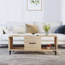 Ebco Wooden Coffee Table With 1 Door In Sonoma Oak - UK