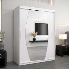 Eden Mirrored Wardrobe 2 Sliding Doors 150cm In Artisan Oak - UK