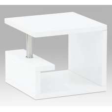 Edinboro High Gloss Lamp Table In White - UK