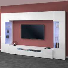 Eindhoven High Gloss Entertainment Unit In White - UK