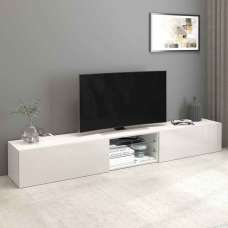 Eindhoven High Gloss TV Stand With 2 Flap Doors In White - UK