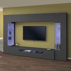 Eindhoven Wooden Entertainment Unit In Matte Anthracite - UK