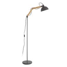 Ekota Fabric Shade Arched Floor Lamp In White - UK