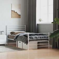Eldon Metal Single Bed In White - UK