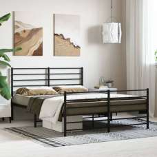 Eldon Metal Small Double Bed In Black - UK