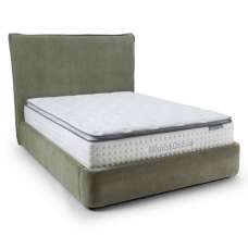 Eldora Fabric Ottoman Storage Double Bed in Green - UK