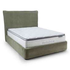 Eldora Fabric Ottoman Storage King Size Bed in Green - UK