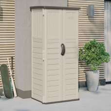 Elite Reinforced Resin Garden Storage Cabinet in Vanilla - UK