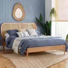 Elkhorn Wooden Double Bed In Oak - UK