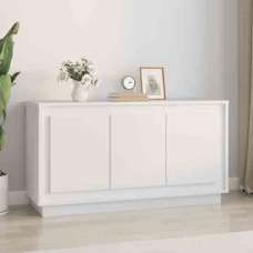 Elkin Wooden Sideboard With 3 Doors In White - UK