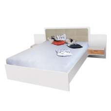 Elmira Wooden Double Bed With Bedside Cabinet With Anderson Pine - UK