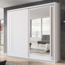 Elmira Wooden Wardrobe 200cm With 2 Sliding Doors In Anderson Pine - UK