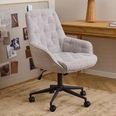 Elmont Fabric Home And Office Chair In Beige - UK
