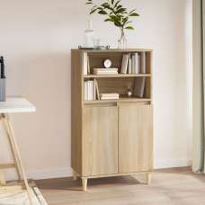 Elmont Wooden Sideboard With 2 Doors In Sonoma Oak - UK