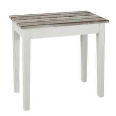 Eloy Large Wooden Side Table In White And Maritimo Pine - UK