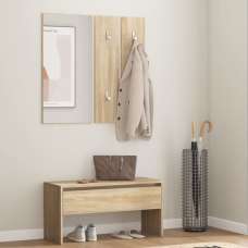 Elroy Wooden Hallway Furniture Set In Sonoma Oak - UK