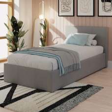 Eltham End Lift Fabric Ottoman Single Bed In Grey - UK