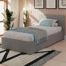 Eltham Side Lift Fabric Ottoman Single Bed In Grey - UK
