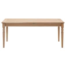 Elvira Wooden Extending Dining Table In Natural - UK