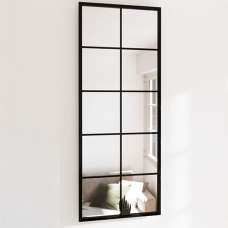 Briana Rectangular Small Wall Mirror With Black Metal Frame - UK