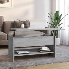 Engin Lift-Up Wooden Coffee Table In Grey Sonoma Oak - UK