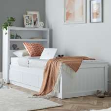 Enoch Wooden Single Bed With 3 Drawers In White - UK