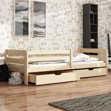 Enoch Wooden Day Bed With Mattress In Pine - UK