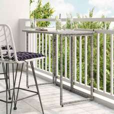 Epping Rattan Garden Folding Dining Table In Grey - UK