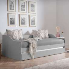 Esslingen Wooden Daybed With Guest Bed In Dove Grey - UK