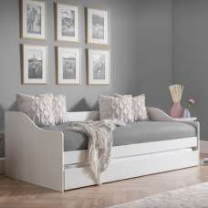 Esslingen Wooden Daybed With Guest Bed In Surf White - UK
