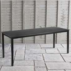 Etax Rectangular 180cm Wooden Dining Table In Black - UK